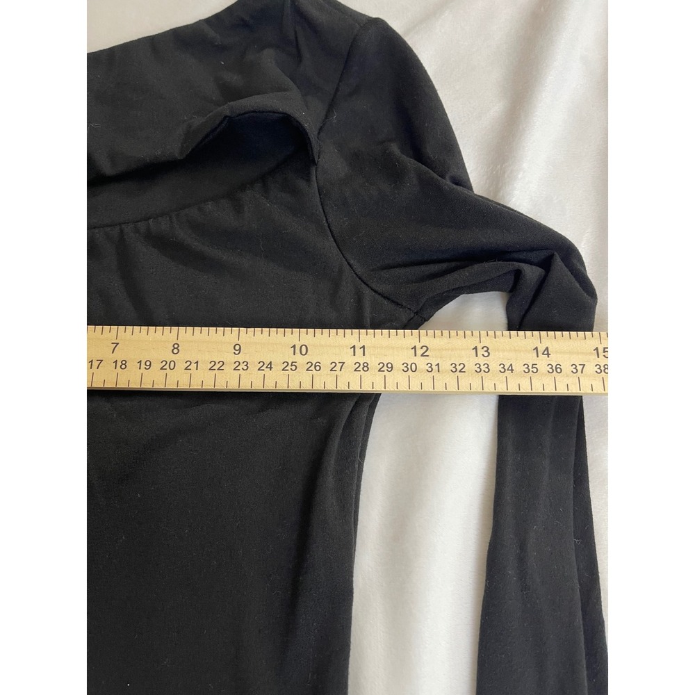 Windsor Womens XS Black One Shoulder Long Sleeve Cutout Asymmetrical Top - Picture 5 of 7